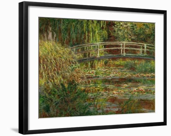 Le bassin au nympheas; harmonie rose (The water lily pond; pink harmony) Oil on canvas, 1900.-Claude Monet-Framed Giclee Print