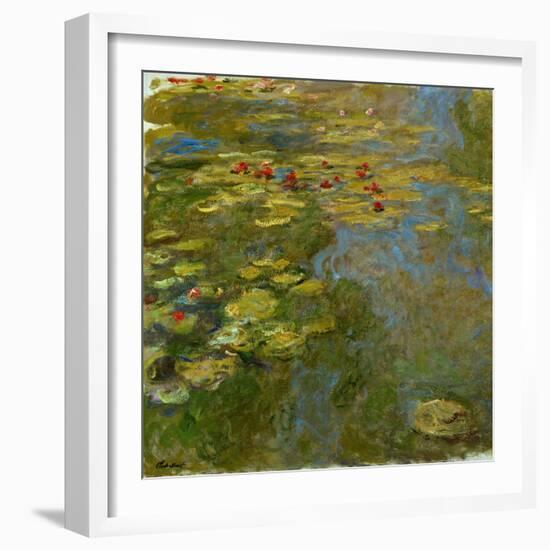 Le bassin aux nympheas, 1917-1919 Canvas, 130 x 120 cm Inv.5165.-Claude Monet-Framed Giclee Print