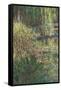 Le Bassin aux nymphéas : harmonie rose-Claude Monet-Framed Stretched Canvas