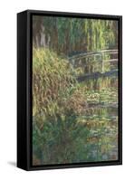 Le Bassin aux nymphéas : harmonie rose-Claude Monet-Framed Stretched Canvas