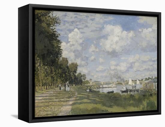 Le bassin d'Argenteuil-Claude Monet-Framed Stretched Canvas