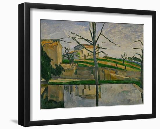 Le Bassin Du Jas De Bouffan, 1878-Paul Cézanne-Framed Giclee Print