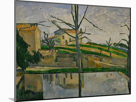 Le Bassin Du Jas De Bouffan, 1878-Paul Cézanne-Mounted Giclee Print