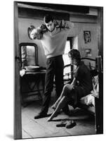 Le beau Serge by ClaudeChabrol with Jean Claude Brialy and Bernadette Lafont, 1958 (b/w photo)-null-Mounted Photo