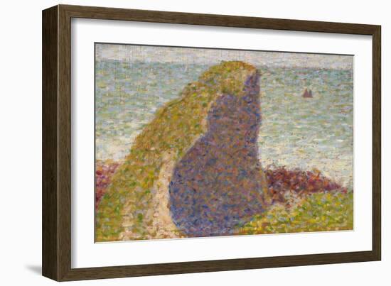 Le Bec Du Hoc, Grandcamp (Stud), 1885-Georges Seurat-Framed Giclee Print