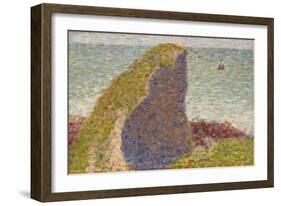 Le Bec Du Hoc, Grandcamp (Stud), 1885-Georges Seurat-Framed Giclee Print