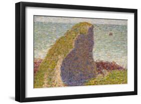 Le Bec Du Hoc, Grandcamp (Stud), 1885-Georges Seurat-Framed Giclee Print