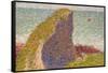 Le Bec Du Hoc, Grandcamp (Study)-Georges Seurat-Framed Stretched Canvas