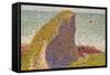 Le Bec Du Hoc, Grandcamp (Study)-Georges Seurat-Framed Stretched Canvas