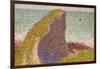 Le Bec Du Hoc, Grandcamp (Study)-Georges Seurat-Framed Giclee Print