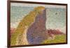 Le Bec Du Hoc, Grandcamp (Study)-Georges Seurat-Framed Giclee Print