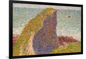 Le Bec Du Hoc, Grandcamp (Study)-Georges Seurat-Framed Giclee Print