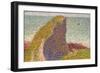 Le Bec Du Hoc, Grandcamp (Study)-Georges Seurat-Framed Giclee Print