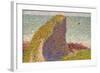 Le Bec Du Hoc, Grandcamp (Study)-Georges Seurat-Framed Giclee Print