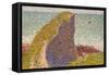 Le Bec Du Hoc, Grandcamp (Study)-Georges Seurat-Framed Stretched Canvas