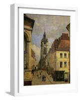 Le Beffroi De Douai, 1871-Jean-Baptiste-Camille Corot-Framed Giclee Print