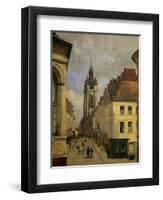 Le Beffroi De Douai, 1871-Jean-Baptiste-Camille Corot-Framed Premium Giclee Print