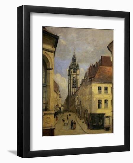 Le Beffroi De Douai, 1871-Jean-Baptiste-Camille Corot-Framed Premium Giclee Print