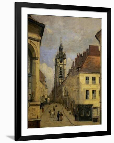 Le Beffroi De Douai, 1871-Jean-Baptiste-Camille Corot-Framed Premium Giclee Print