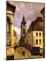 Le beffroi de Douai-Jean-Baptiste-Camille Corot-Mounted Giclee Print