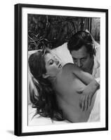 Le Bel Antonio by MauroBolognini with Claudia Cardinale and Marcello Mastroianni, 1960 (b/w photo)-null-Framed Photo