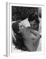 Le Bel Antonio by MauroBolognini with Claudia Cardinale and Marcello Mastroianni, 1960 (b/w photo)-null-Framed Photo