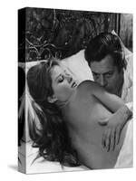 Le Bel Antonio by MauroBolognini with Claudia Cardinale and Marcello Mastroianni, 1960 (b/w photo)-null-Stretched Canvas