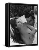 Le Bel Antonio by MauroBolognini with Claudia Cardinale and Marcello Mastroianni, 1960 (b/w photo)-null-Framed Stretched Canvas