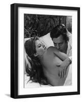 Le Bel Antonio by MauroBolognini with Claudia Cardinale and Marcello Mastroianni, 1960 (b/w photo)-null-Framed Photo