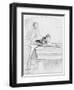 Le Billard, Plate 19 from Les Toquades, 1858-Paul Gavarni-Framed Giclee Print