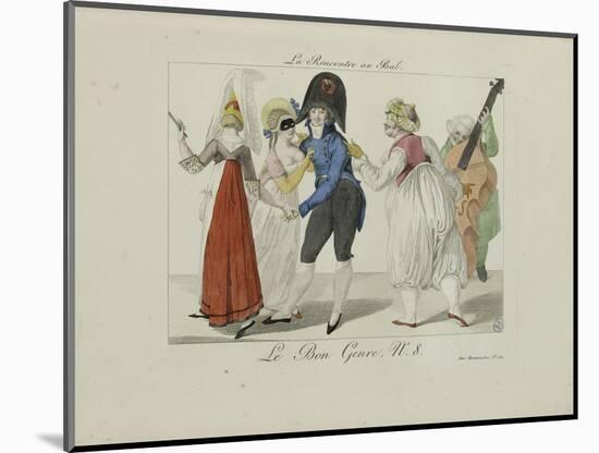 Le Bon Genre: Observations About the Parisian Fashion and Customs-Pierre Antoine Leboux De La Mesangere-Mounted Giclee Print