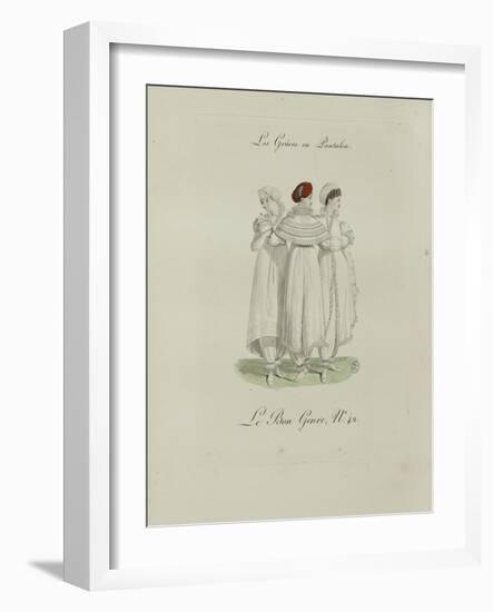 Le Bon Genre: Observations About the Parisian Fashion and Customs-Pierre Antoine Leboux De La Mesangere-Framed Giclee Print