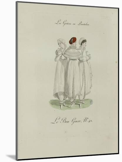 Le Bon Genre: Observations About the Parisian Fashion and Customs-Pierre Antoine Leboux De La Mesangere-Mounted Giclee Print