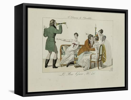 Le Bon Genre: Observations About the Parisian Fashion and Customs-Pierre Antoine Leboux De La Mesangere-Framed Stretched Canvas