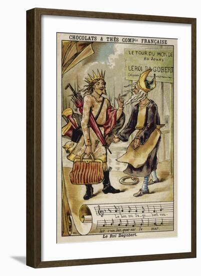Le Bon Roi Dagobert, French Song-null-Framed Giclee Print