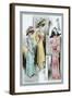 Le Bon Ton: A Trio in Pastels and Hats-null-Framed Art Print