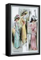 Le Bon Ton: A Trio in Pastels and Hats-null-Framed Stretched Canvas