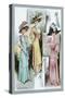 Le Bon Ton: A Trio in Pastels and Hats-null-Stretched Canvas