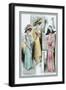 Le Bon Ton: A Trio in Pastels and Hats-null-Framed Art Print