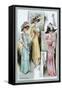 Le Bon Ton: A Trio in Pastels and Hats-null-Framed Stretched Canvas