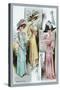 Le Bon Ton: A Trio in Pastels and Hats-null-Stretched Canvas