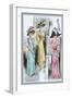 Le Bon Ton: A Trio in Pastels and Hats-null-Framed Art Print