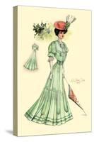 Le Bon Ton: Green for Springtime-null-Stretched Canvas