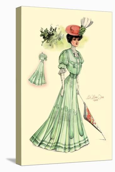 Le Bon Ton: Green for Springtime-null-Stretched Canvas