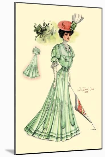 Le Bon Ton: Green for Springtime-null-Mounted Art Print