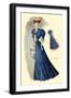 Le Bon Ton: In Blue-null-Framed Art Print