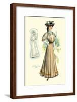 Le Bon Ton: Lady in Stripes-null-Framed Art Print