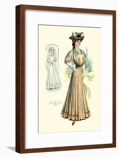 Le Bon Ton: Lady in Stripes-null-Framed Art Print