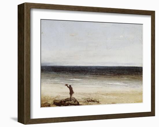 Le bord de mer à Palavas-Gustave Courbet-Framed Giclee Print
