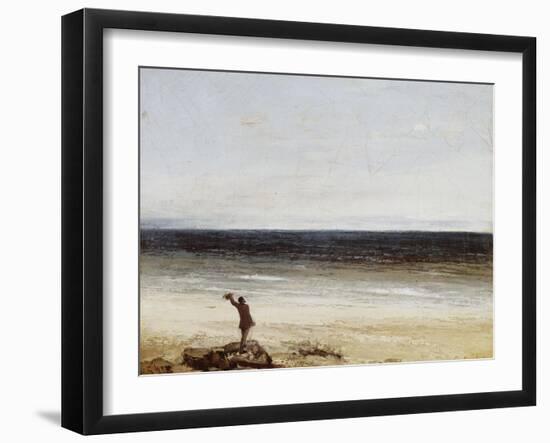 Le bord de mer à Palavas-Gustave Courbet-Framed Giclee Print